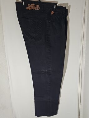 Vintage Akademiks Men's Black Slim Straight Jeans
